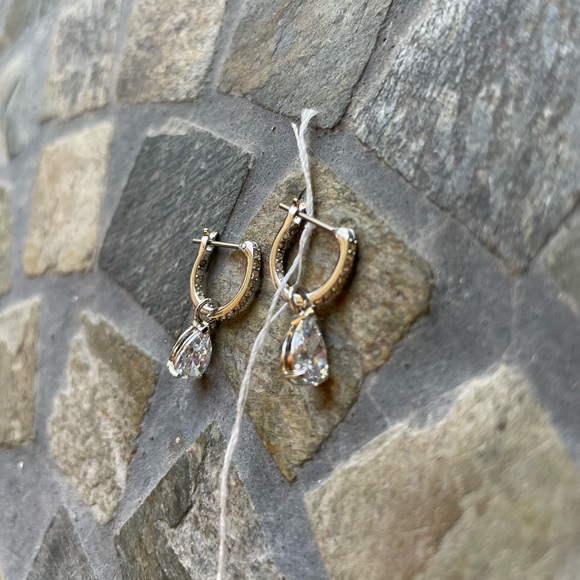 White CZ Sm 13mm Inside-out Hoops - Picture 7 of 11